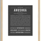 Anushka | Name Art Print