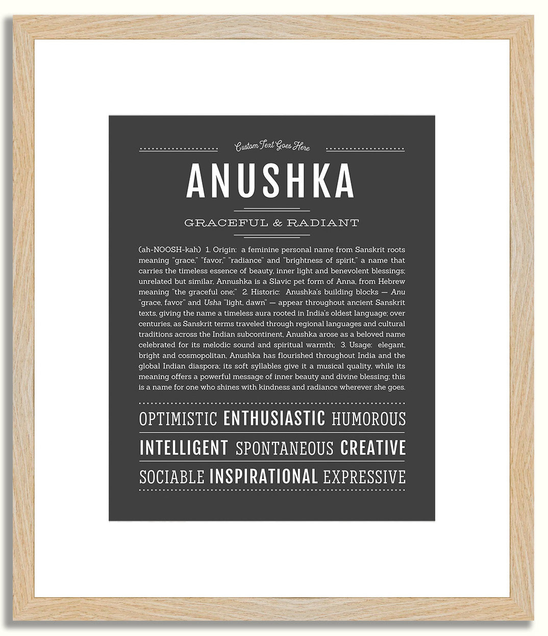 Anushka | Name Art Print