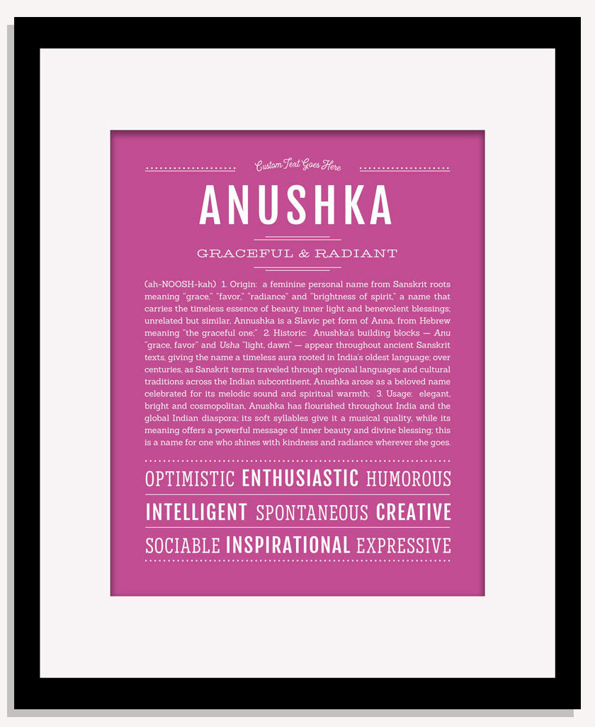 Frame Options | Dark Pink | Maple Frame, Matted