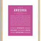 Anushka | Name Art Print