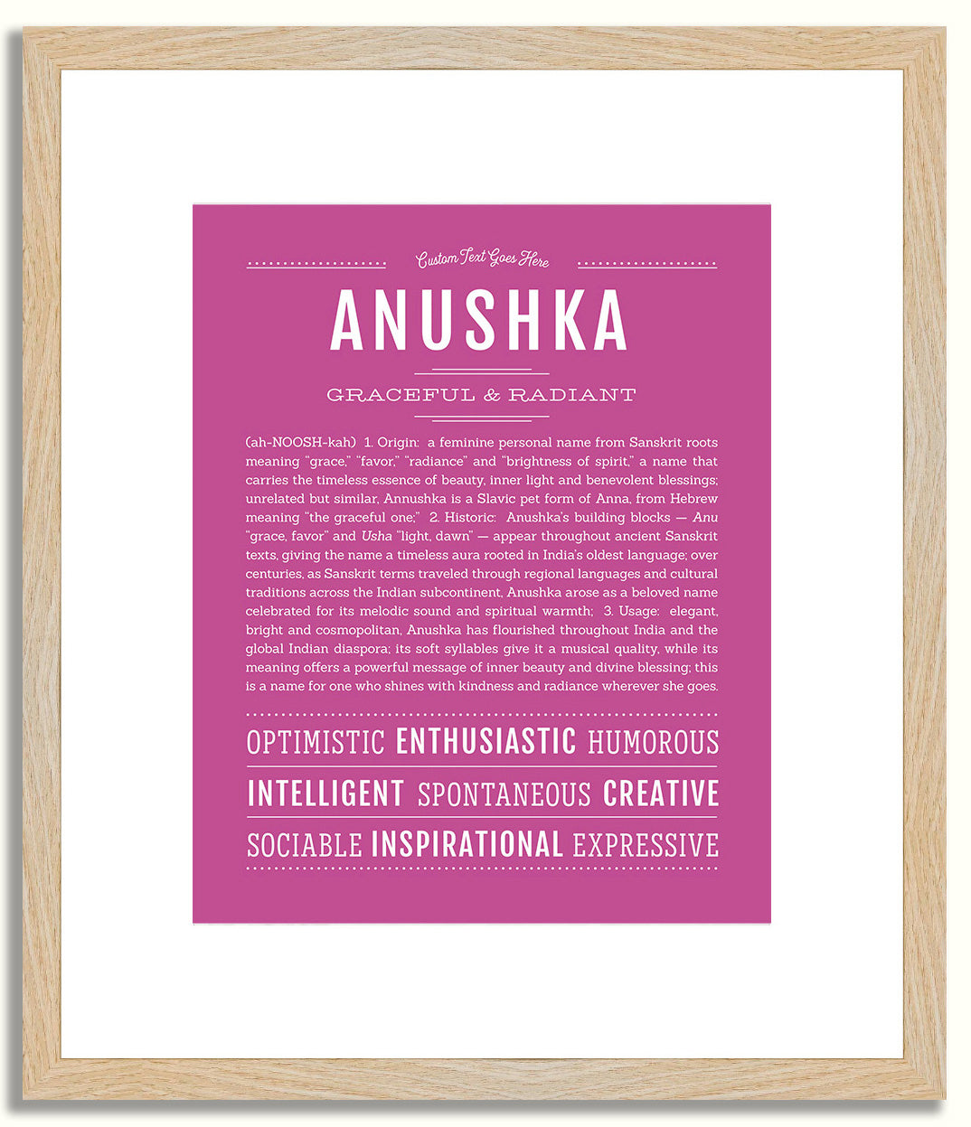 Anushka | Name Art Print