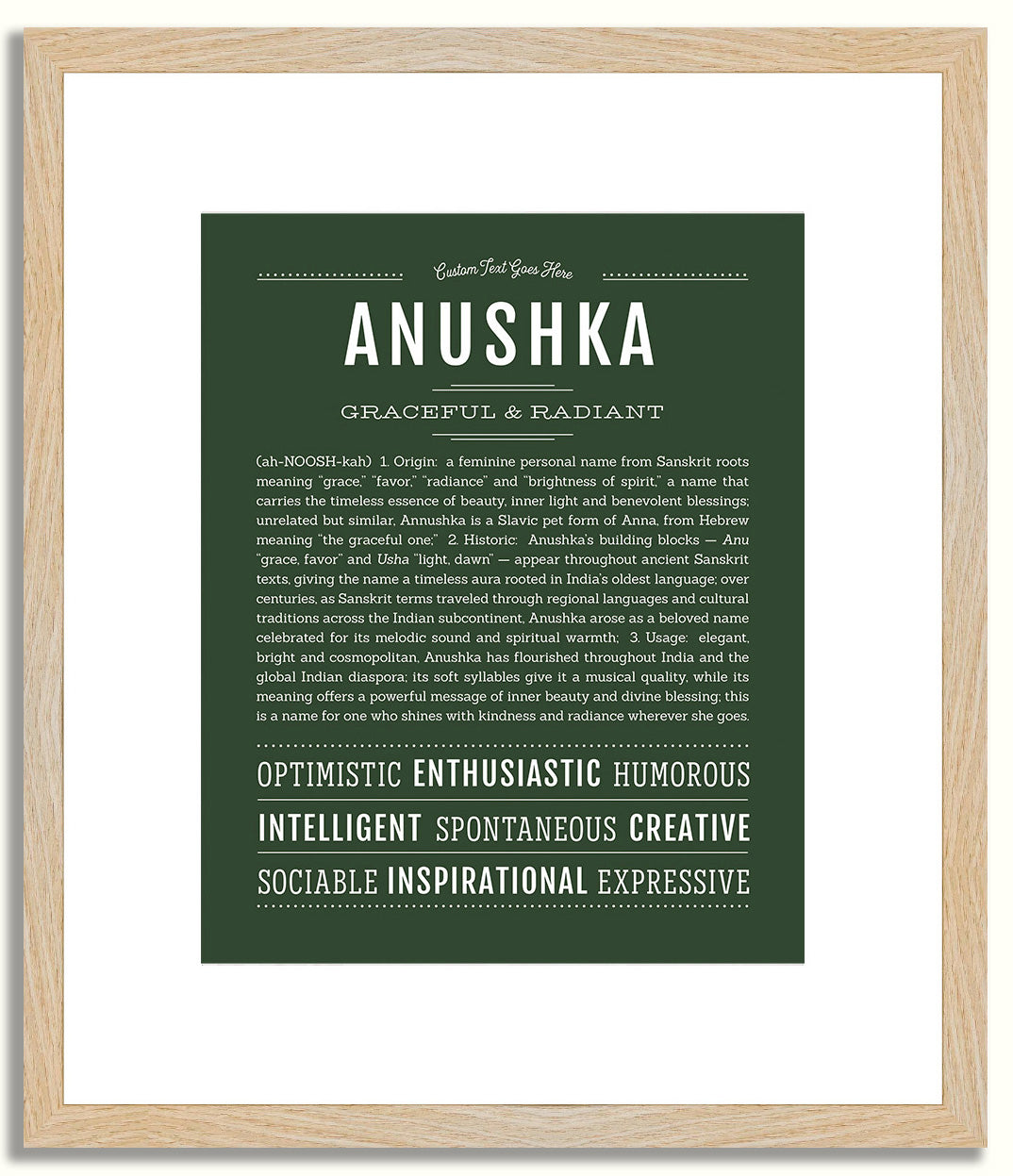 Anushka | Name Art Print