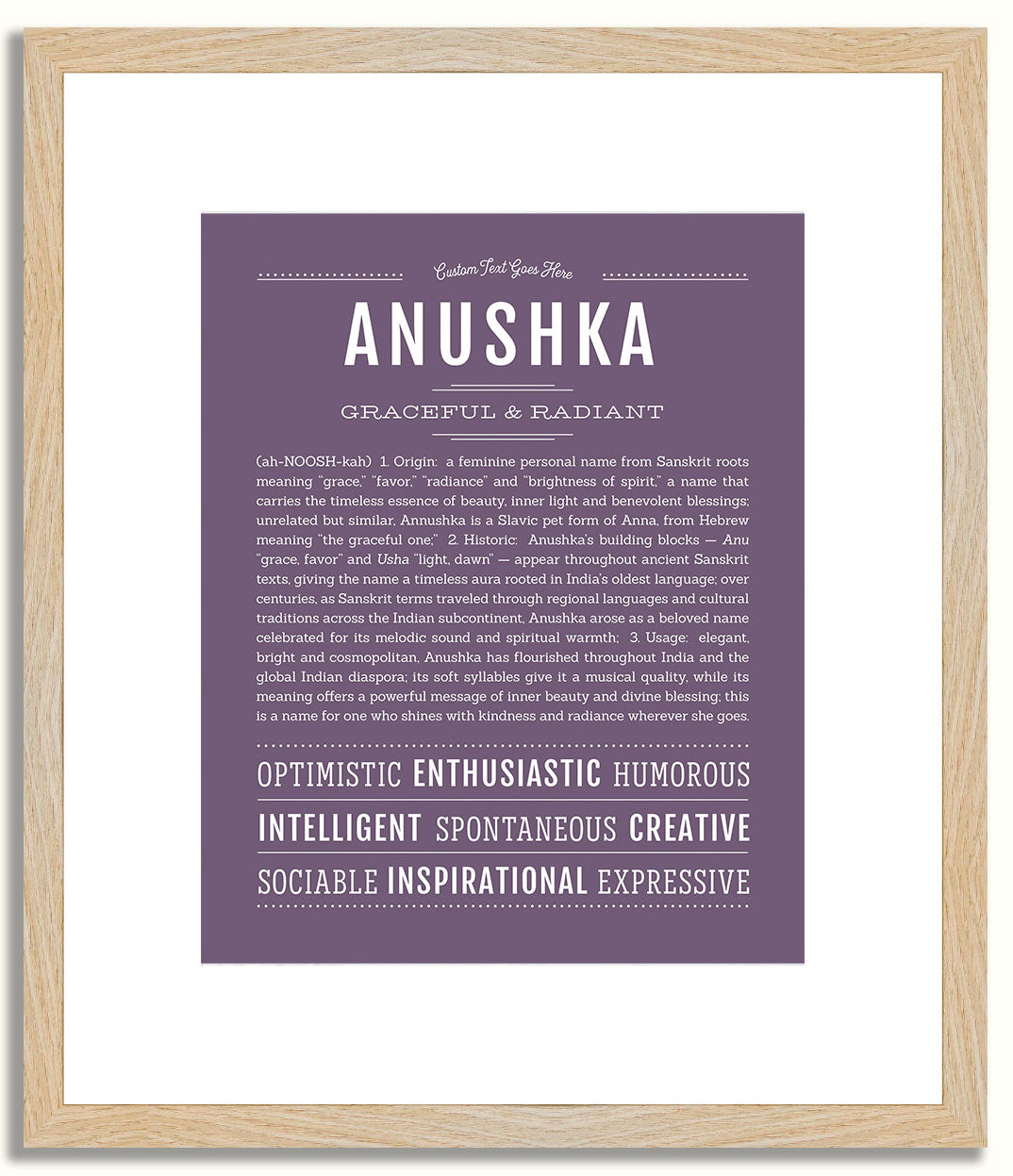Anushka | Name Art Print