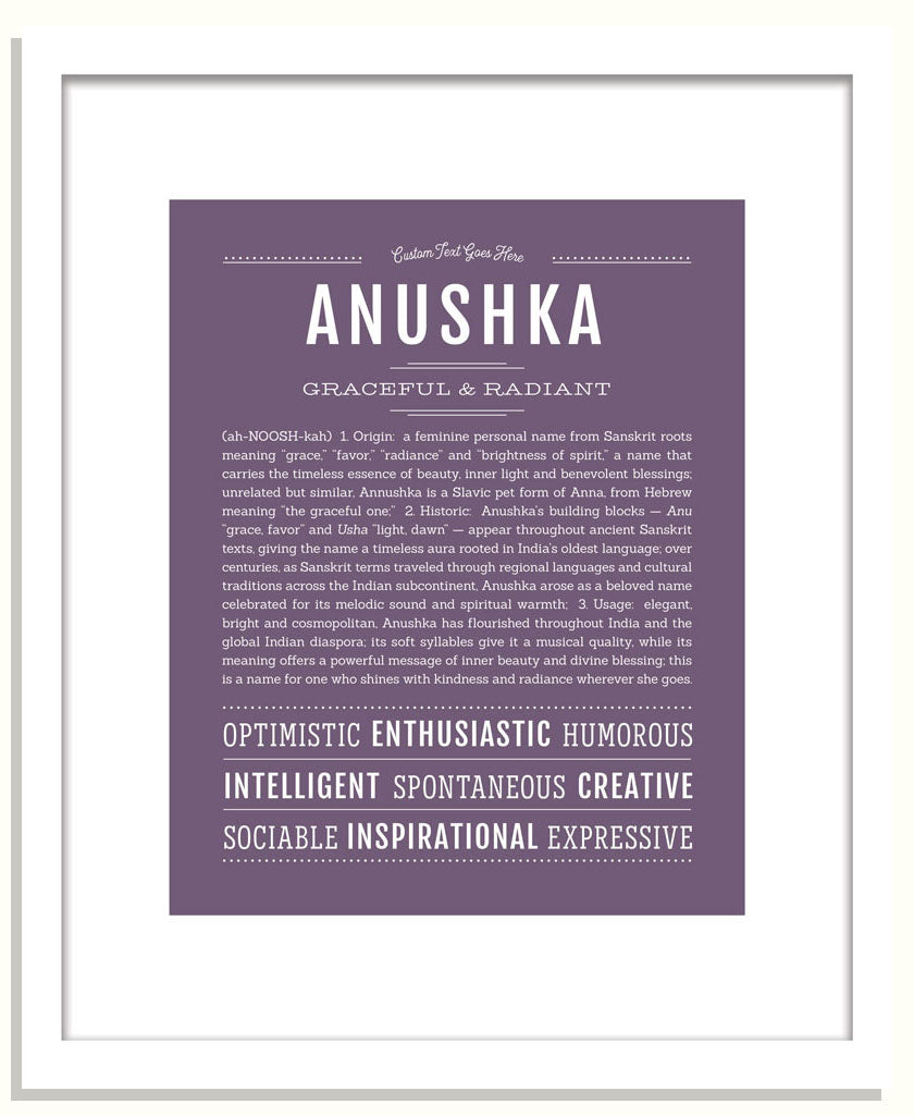 Frame Options | Deep Purple | Black Frame, Matted