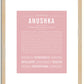 Anushka | Name Art Print