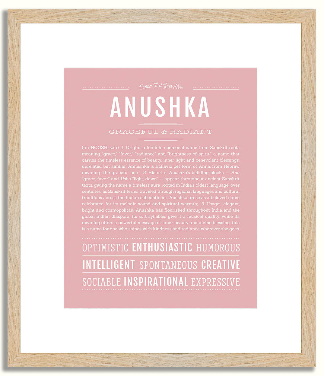 Anushka | Name Art Print