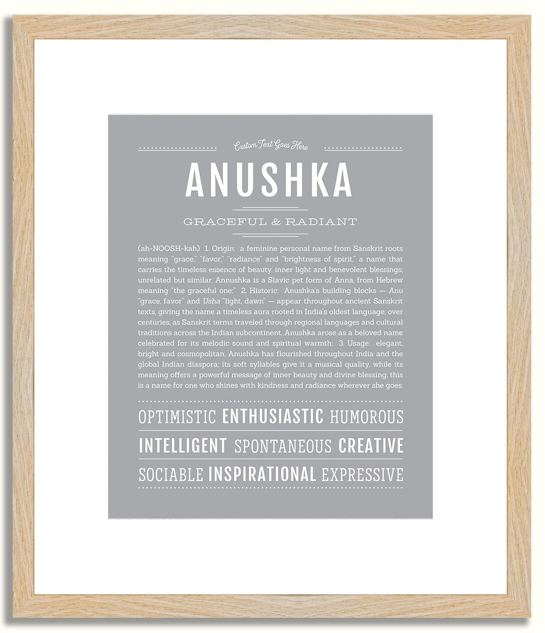 Anushka | Name Art Print