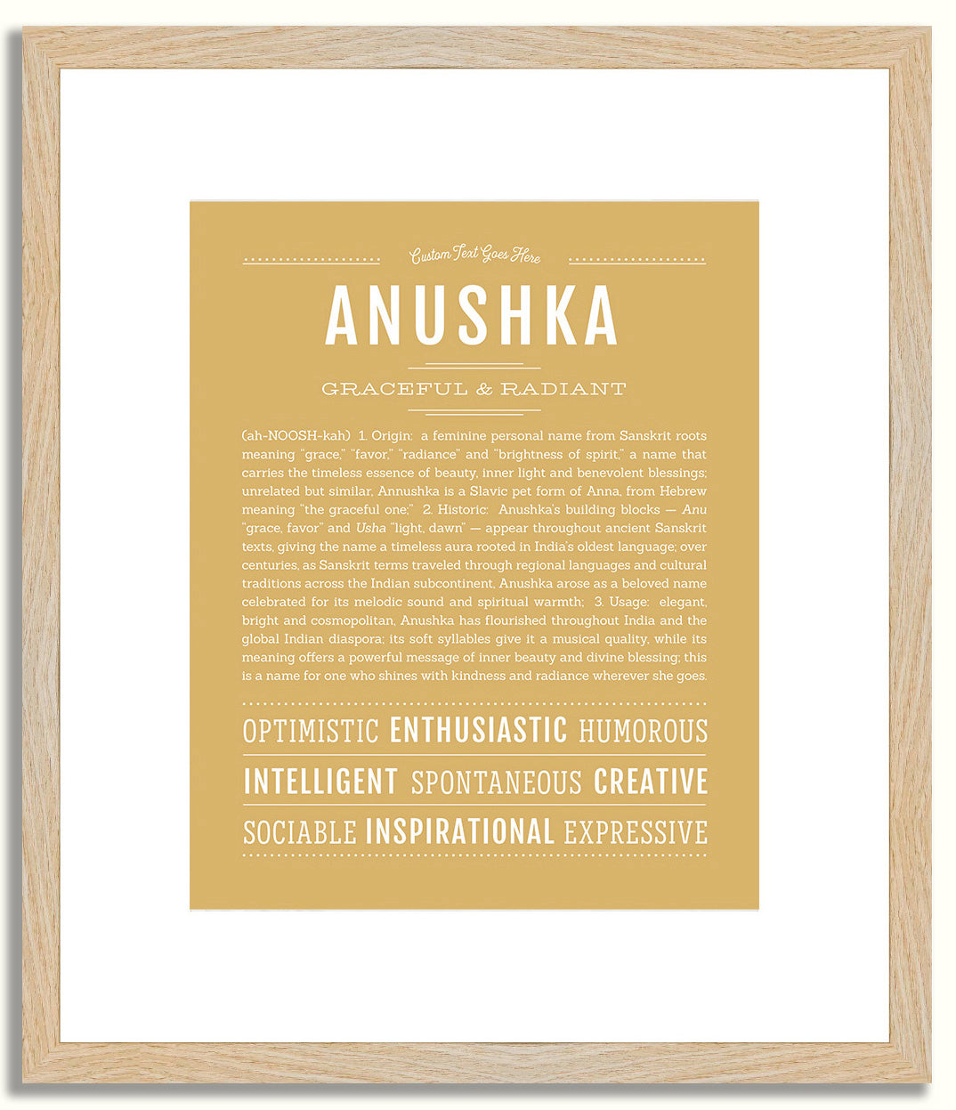 Anushka | Name Art Print