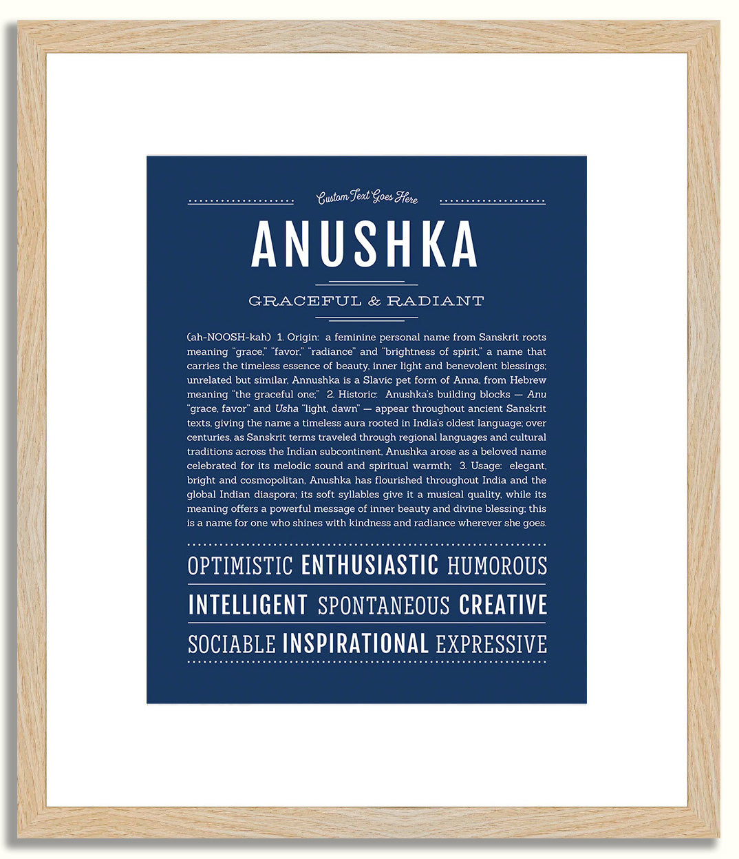 Anushka | Name Art Print