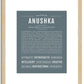 Anushka | Name Art Print