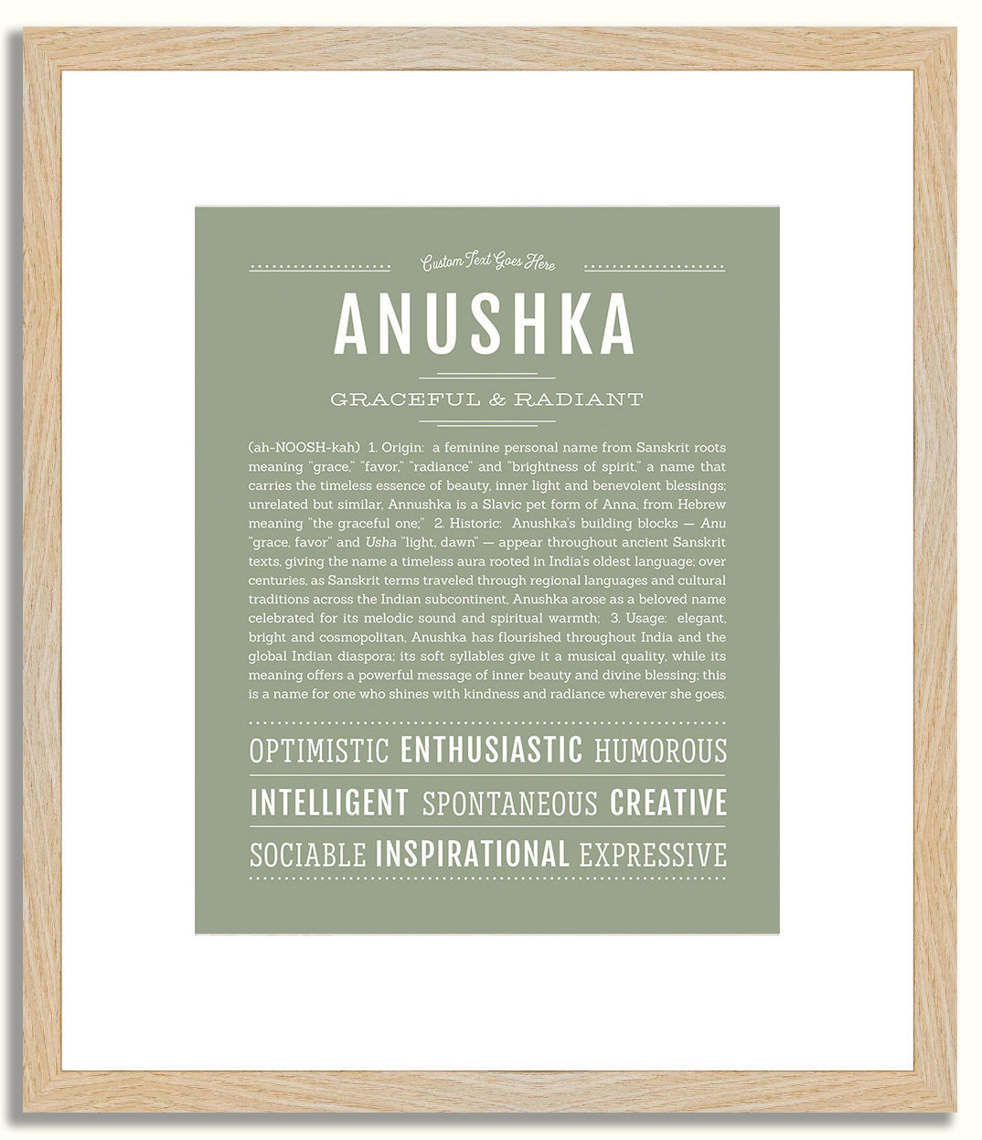 Anushka | Name Art Print