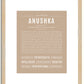 Anushka | Name Art Print