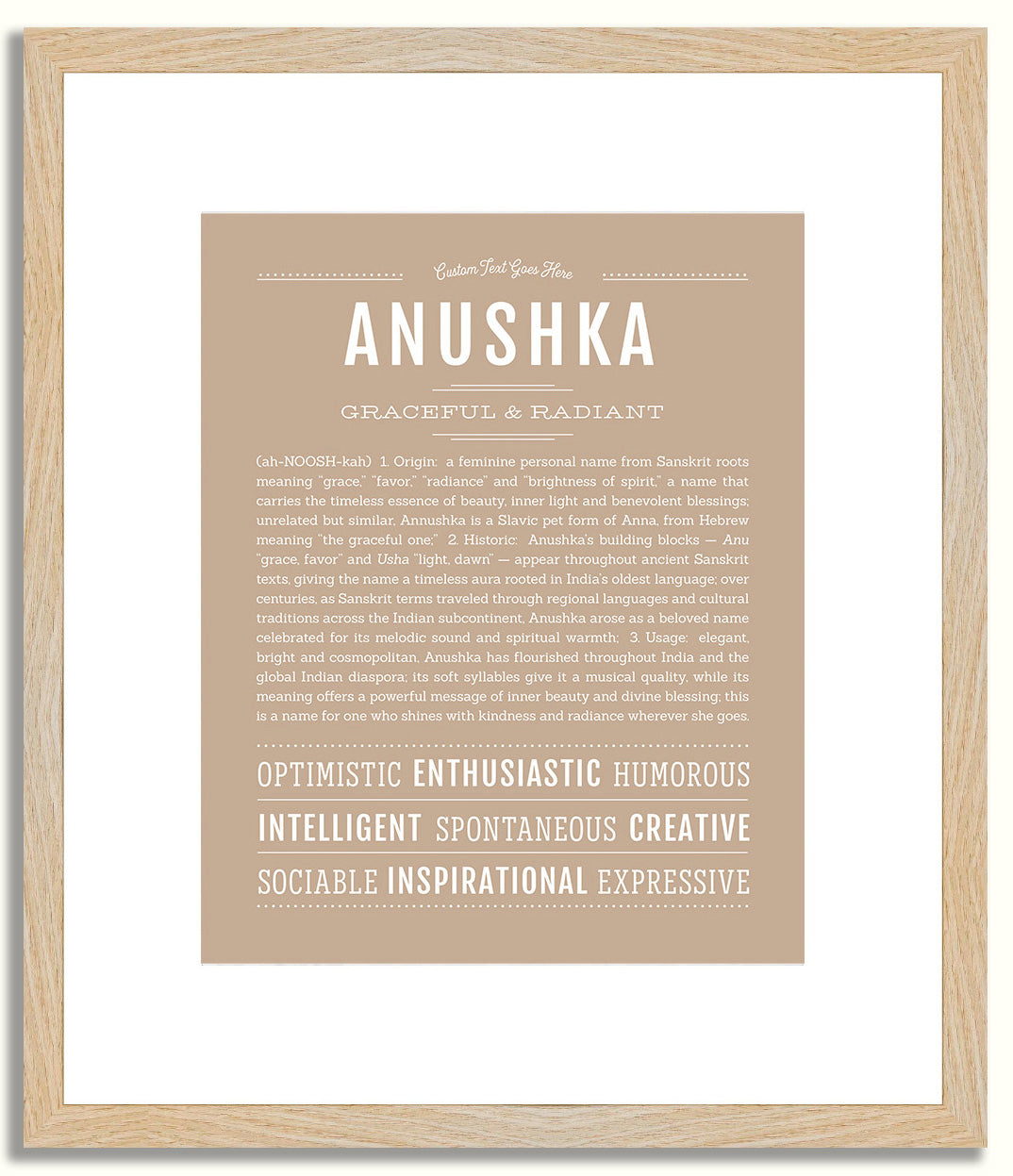 Anushka | Name Art Print