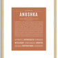 Anushka | Name Art Print