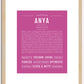 Anya | Name Art Print