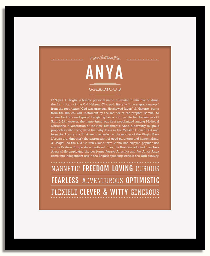 Frame Options | Terra Cotta | Black Frame, Matted