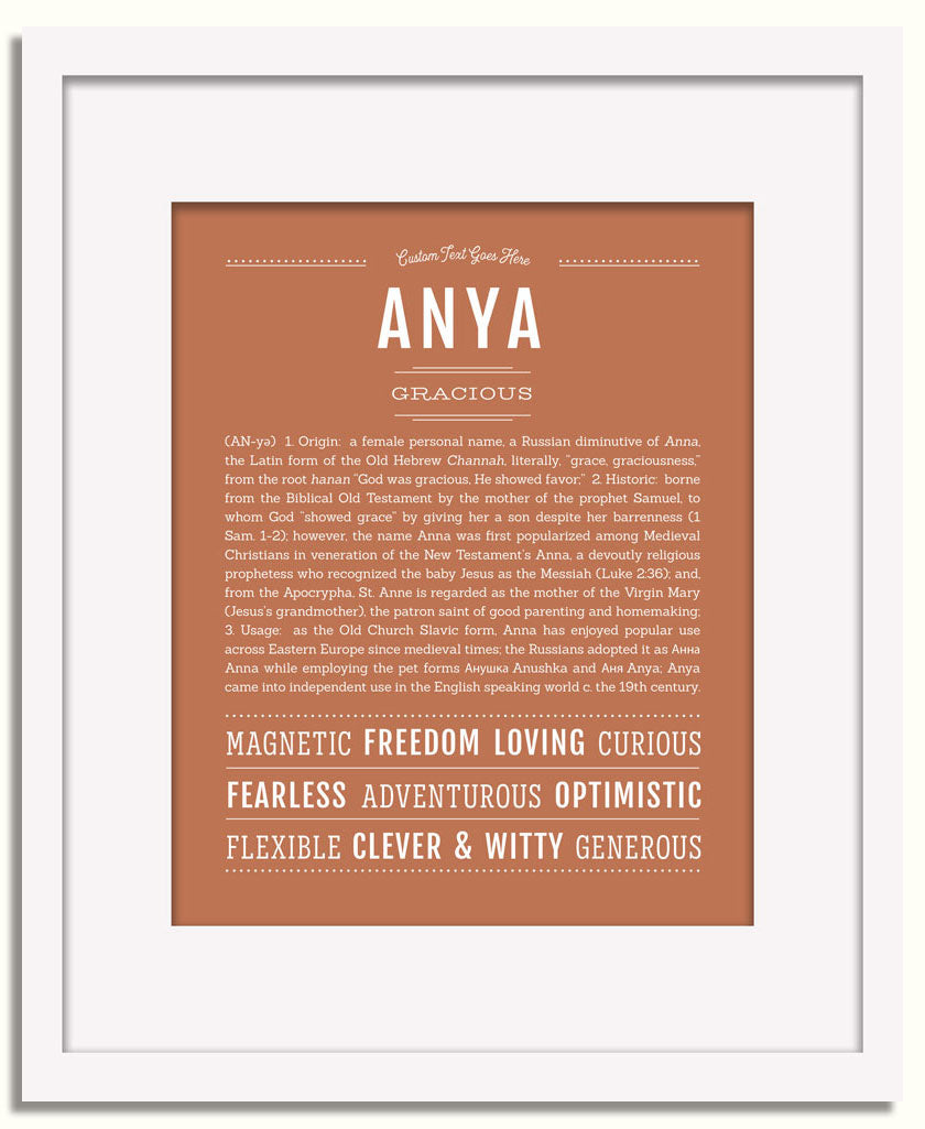 Frame Options | Terra Cotta | White Frame, Matted