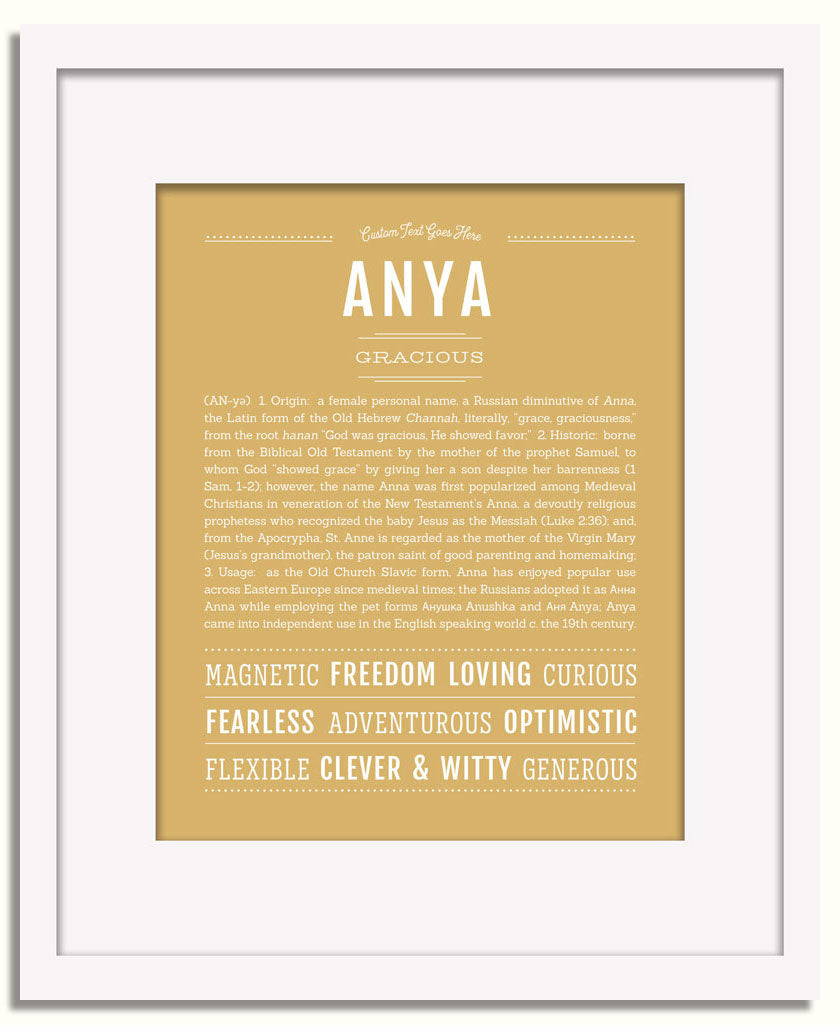 Frame Options | Matte Gold | White Frame, Matted