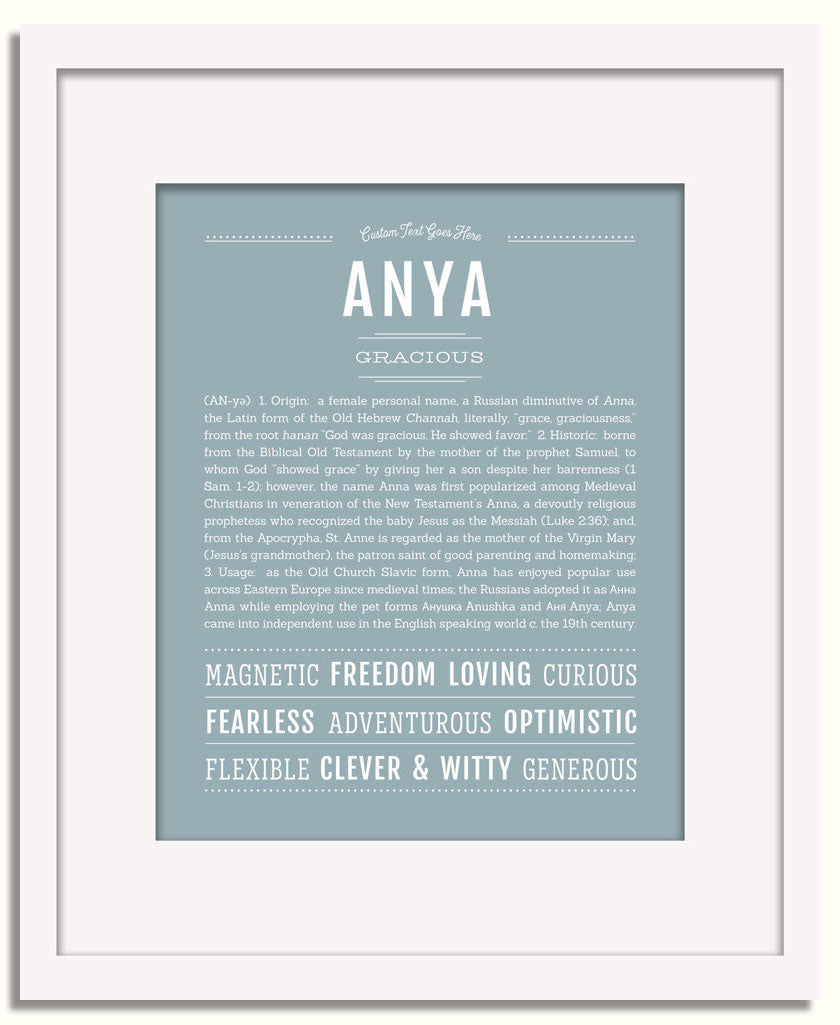 Frame Options | Powder Blue | White Frame, Matted