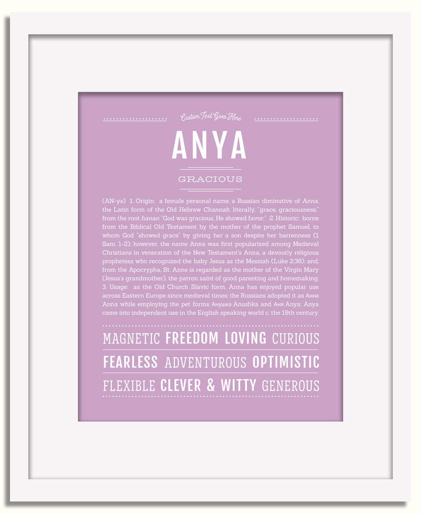 Frame Options | Lilac | White Frame, Matted