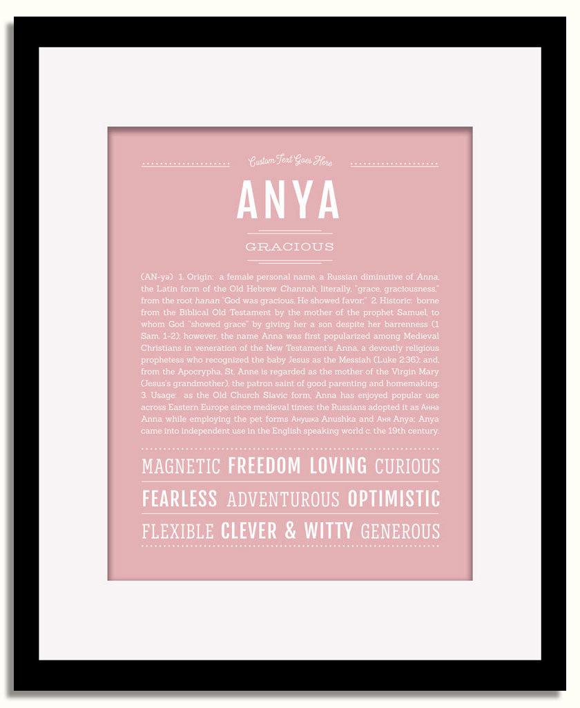 Frame Options | Dusty Rose | Black Frame, Matted