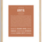 Anya | Name Art Print