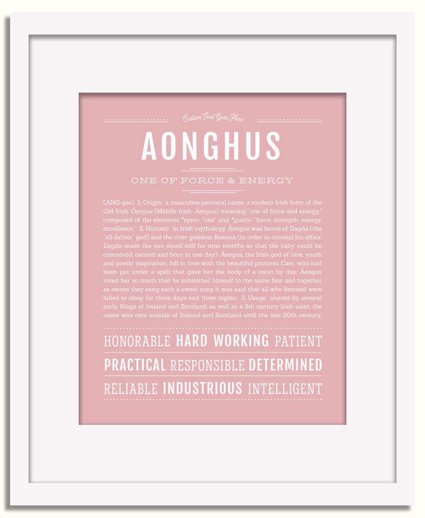 Frame Options | Dusty Rose | White Frame, Matted