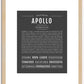 Apollo | Name Art Print