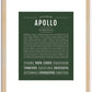 Apollo | Name Art Print