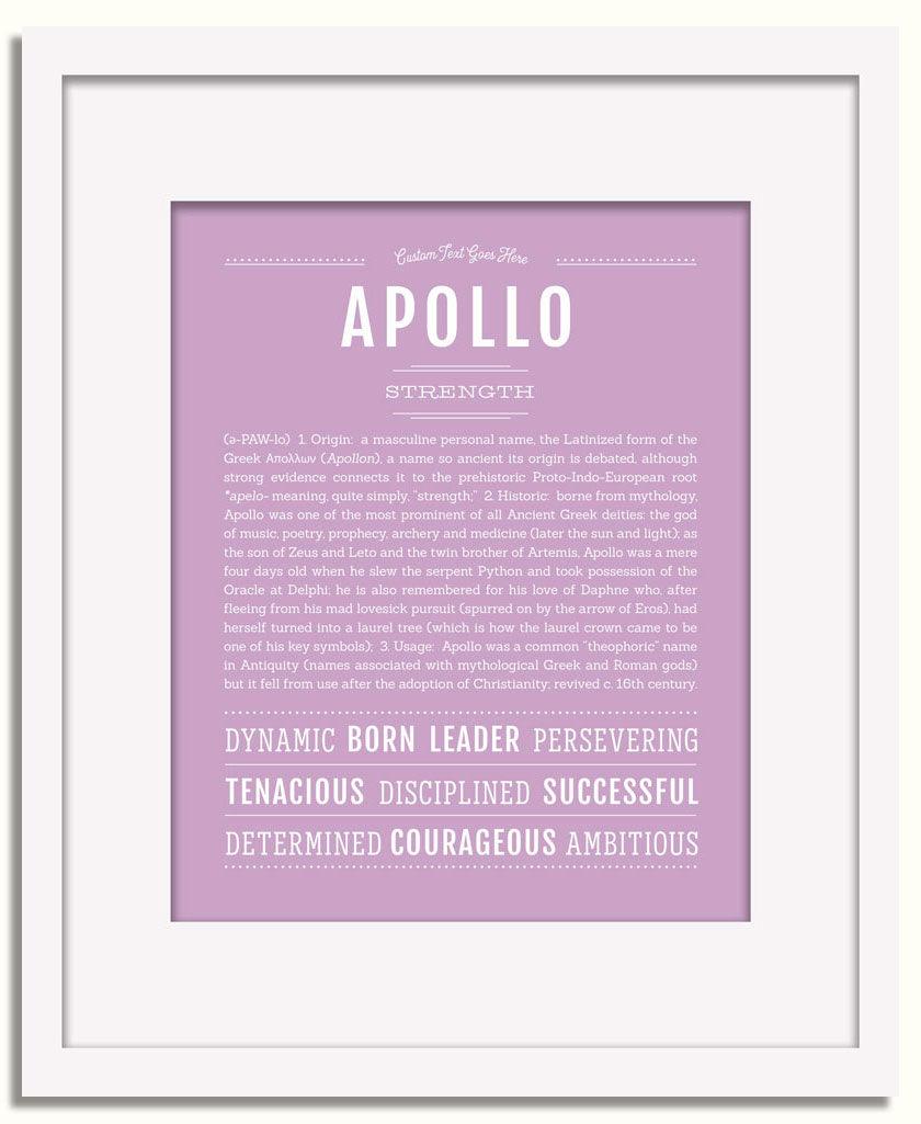 Frame Options | Lilac | White Frame, Matted