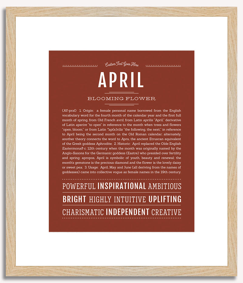 April | Name Art Print