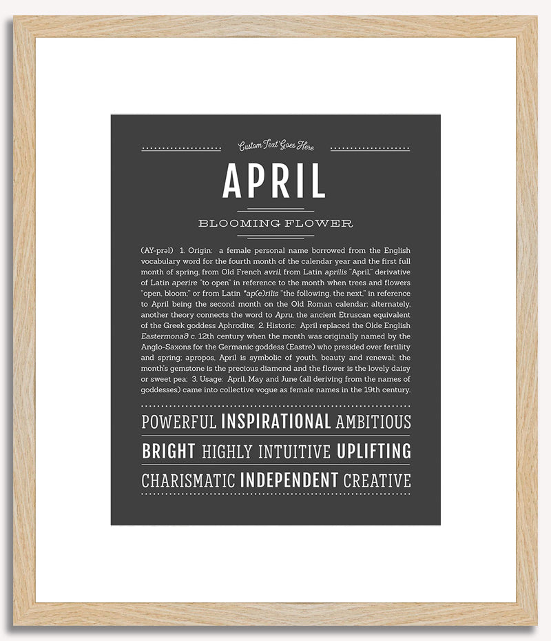 April | Name Art Print