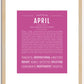 April | Name Art Print