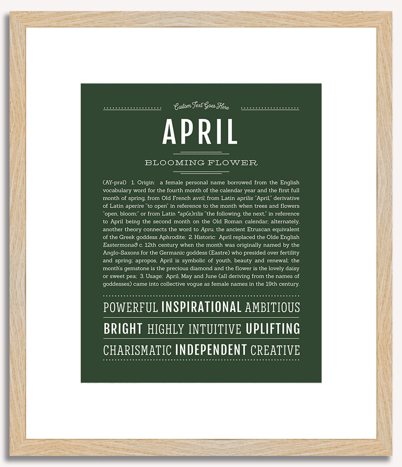 April | Name Art Print