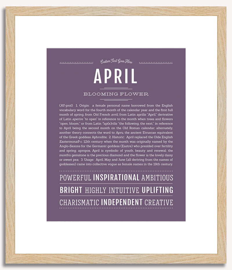 April | Name Art Print