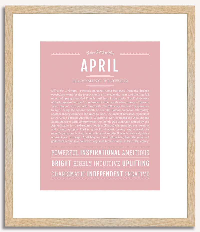 April | Name Art Print