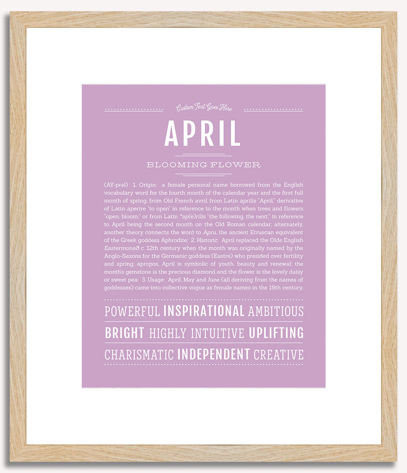 April | Name Art Print