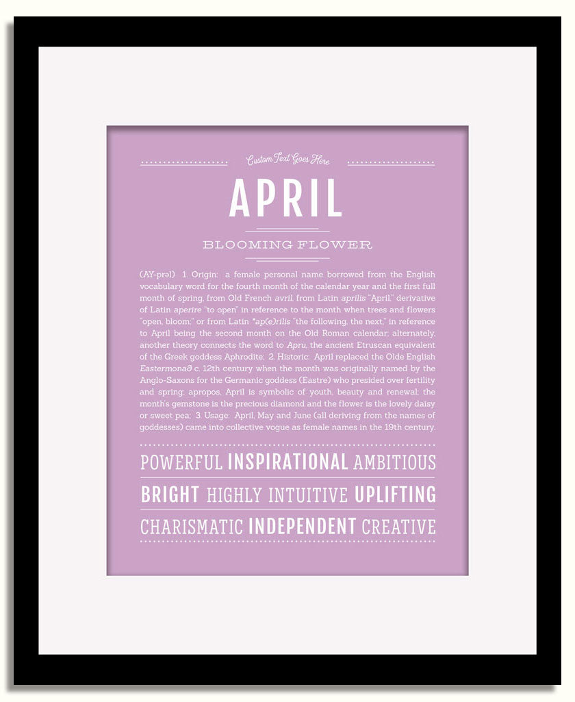 Frame Options | Lilac | Black Frame, Matted