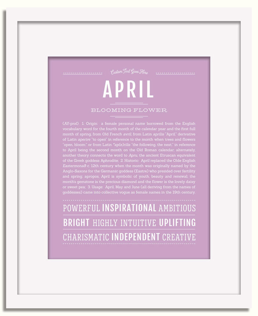 Frame Options | Lilac | White Frame, Matted