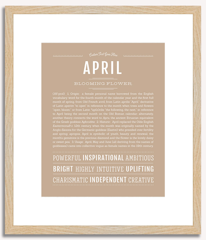 April | Name Art Print