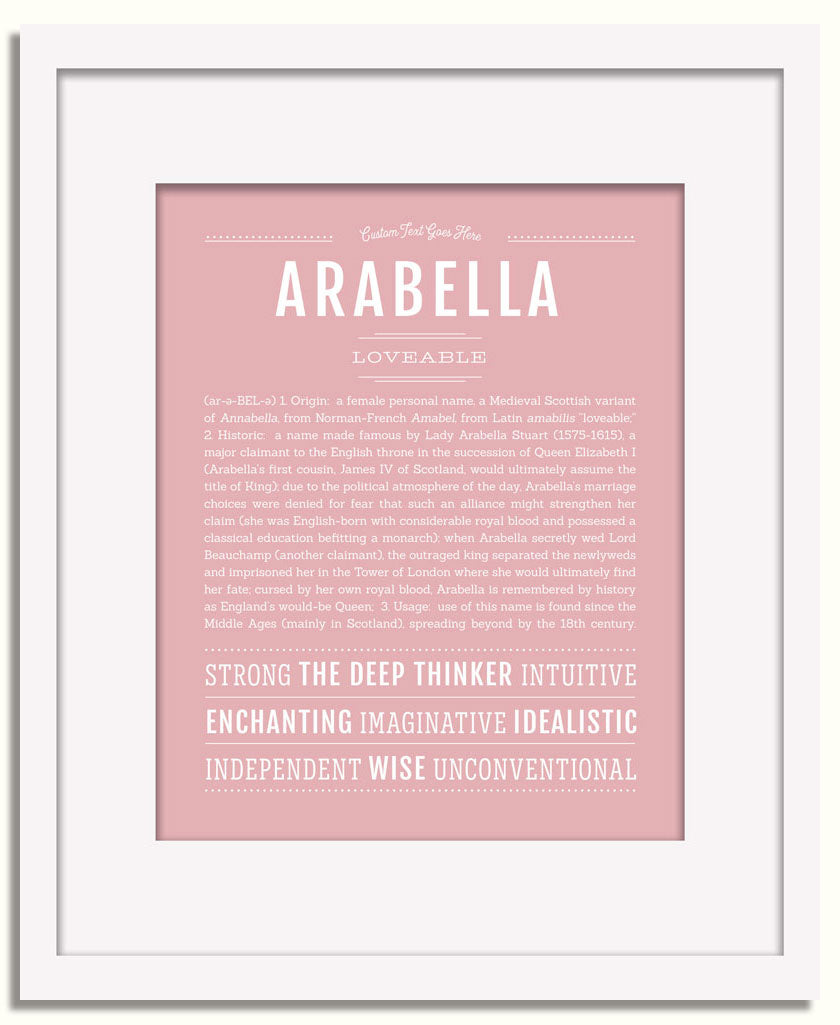 Frame Options | Dusty Rose | White Frame, Matted