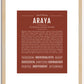 Araya | Name Art Print