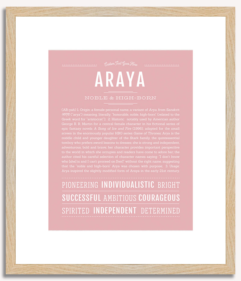 Araya | Name Art Print