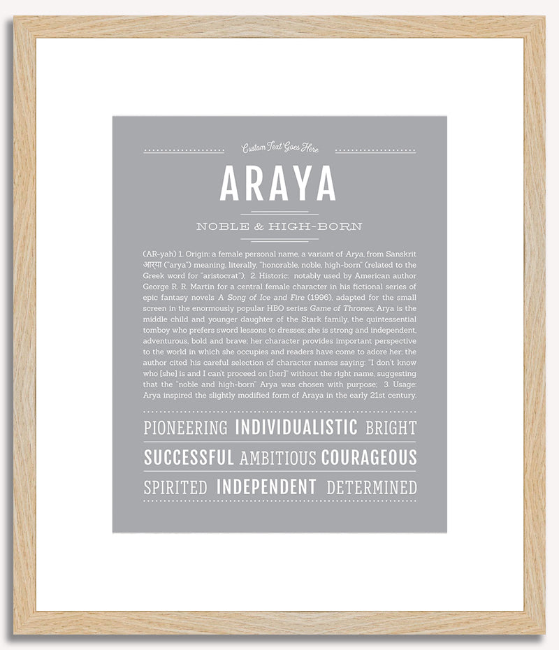 Araya | Name Art Print