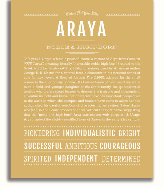 Frame Options | Matte Gold | No Frame