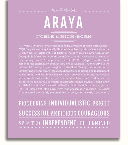 Frame Options | Lilac | No Frame