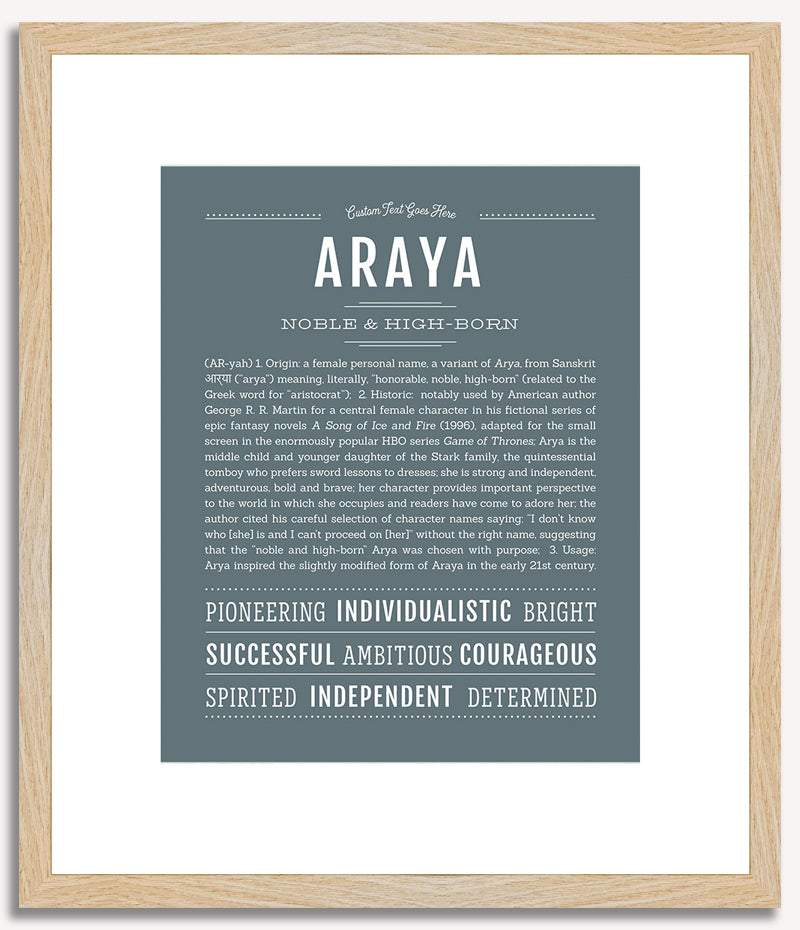 Araya | Name Art Print