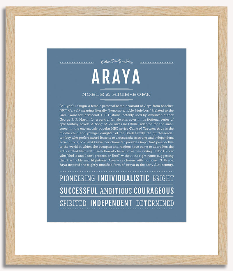 Araya | Name Art Print