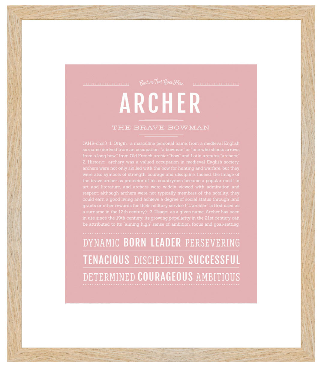 Frame Options | Dusty Rose | Maple Frame, Matted