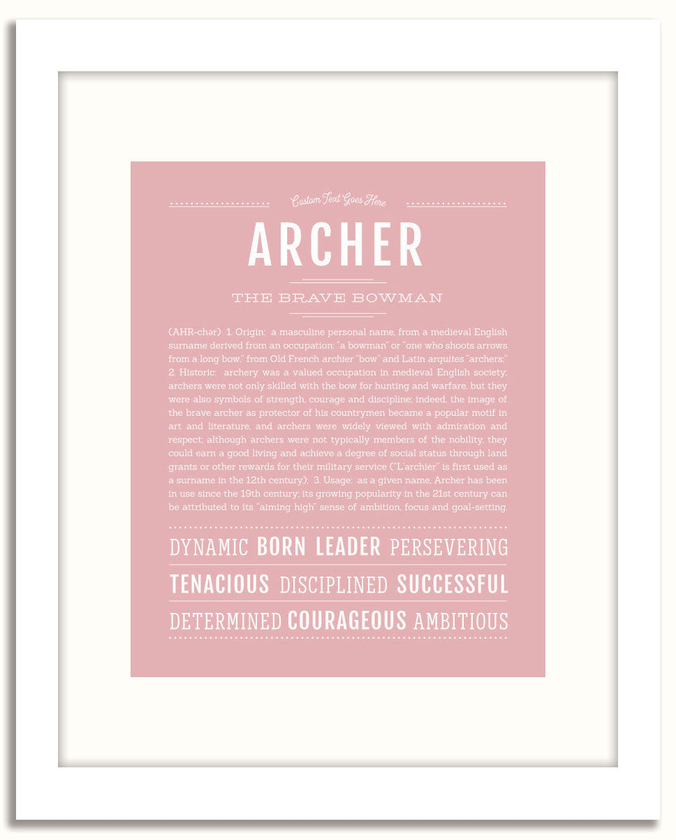 Frame Options | Dusty Rose | White Frame, Matted